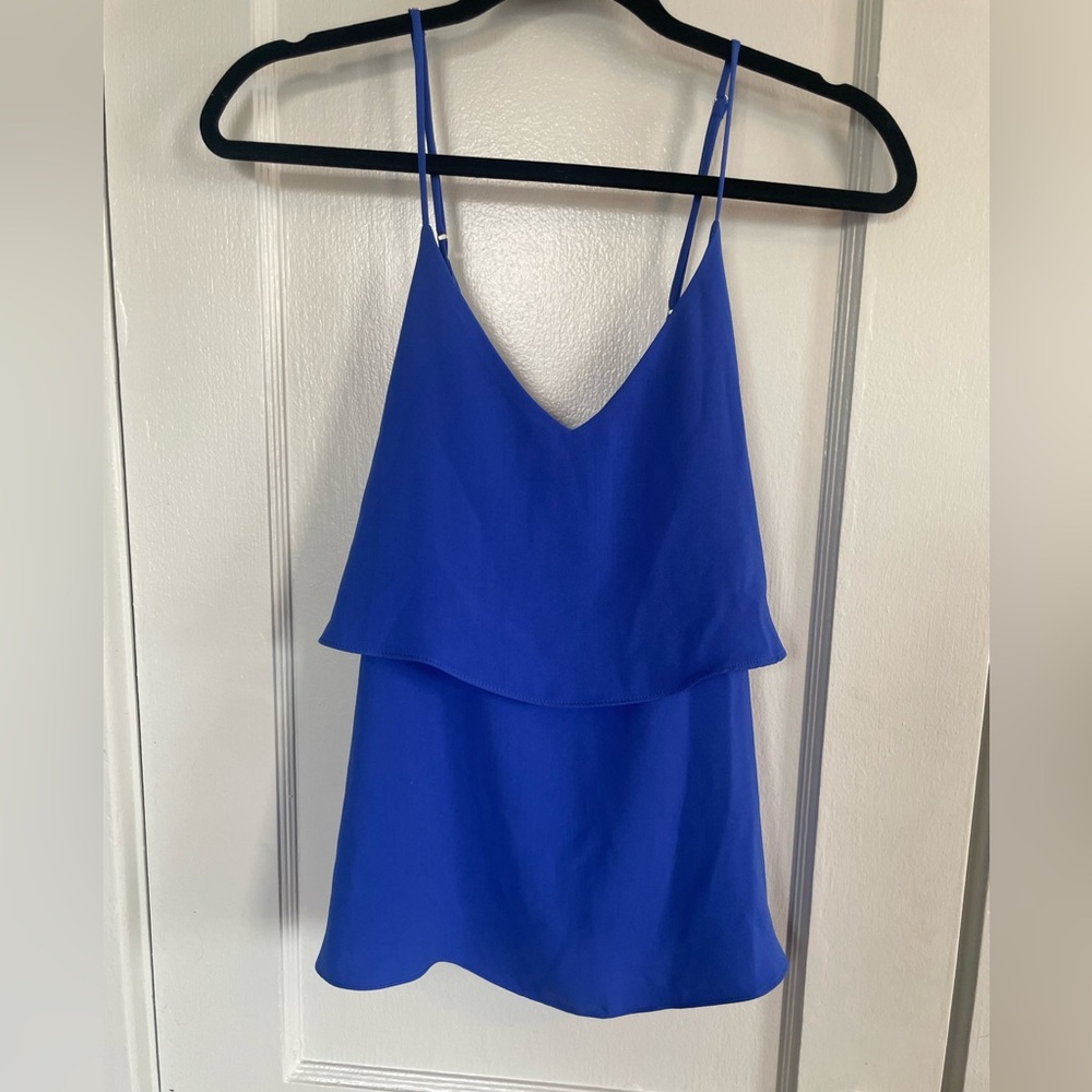 Royal Blue Criss Cross Spaghetti Strap Top